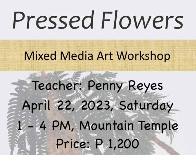 Pressed Flower Art Workshop: April 22, 2023